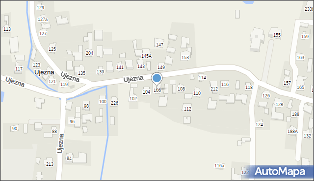 Ujezna, Ujezna, 106, mapa Ujezna