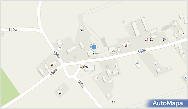 Ujów, Ujów, 22, mapa Ujów