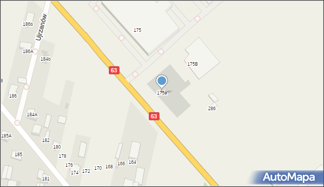 Ujrzanów, Ujrzanów, 175a, mapa Ujrzanów