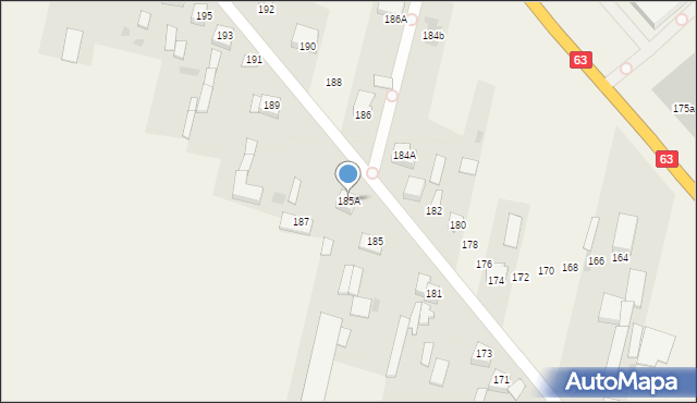 Ujrzanów, Ujrzanów, 185A, mapa Ujrzanów