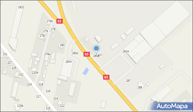 Ujrzanów, Ujrzanów, 281B, mapa Ujrzanów