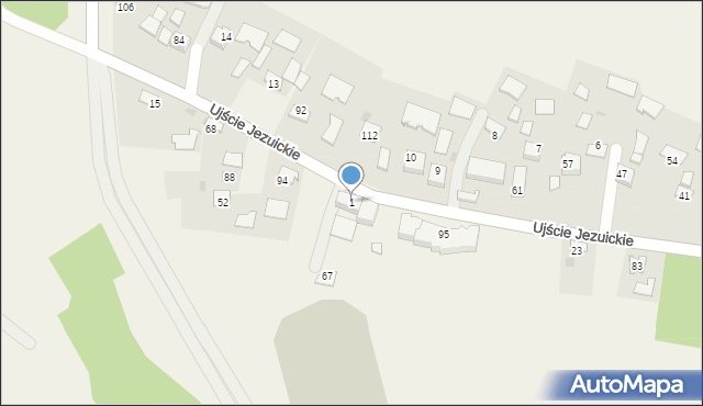 Ujście Jezuickie, Ujście Jezuickie, 1, mapa Ujście Jezuickie