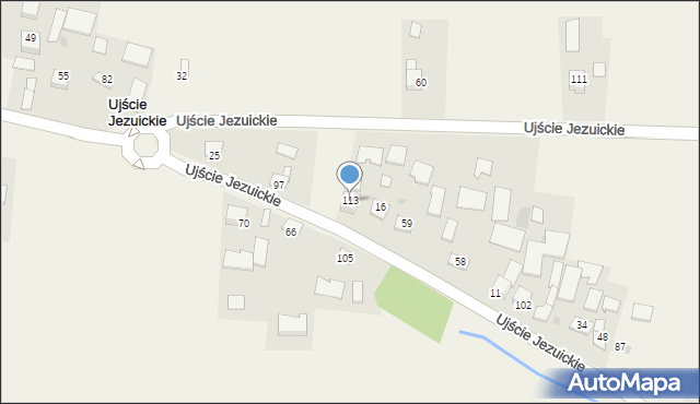 Ujście Jezuickie, Ujście Jezuickie, 113, mapa Ujście Jezuickie