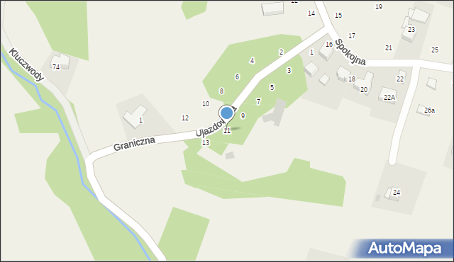 Wielka Wieś, Ujazdowska, 11, mapa Wielka Wieś