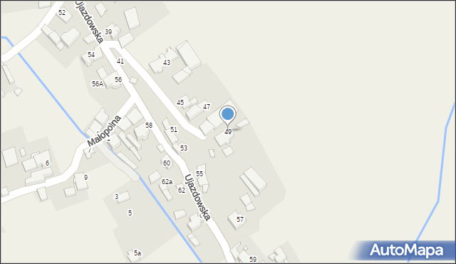 Zimna Wódka, Ujazdowska, 49, mapa Zimna Wódka