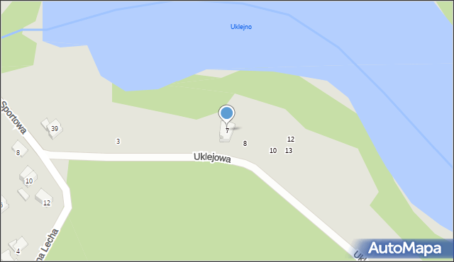 Barlinek, Uklejowa, 7, mapa Barlinek