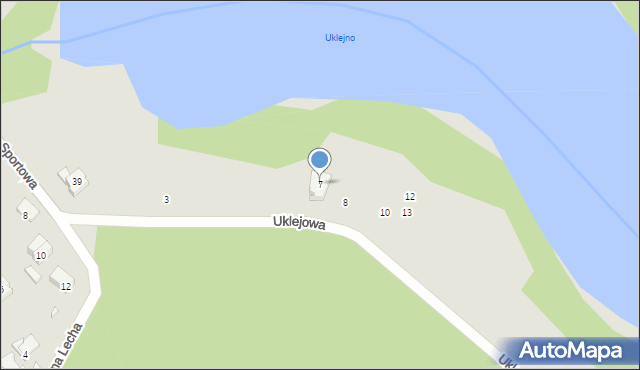 Barlinek, Uklejowa, 7, mapa Barlinek