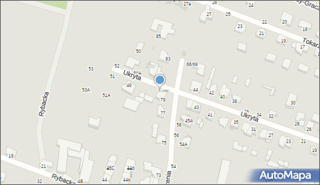 Częstochowa, Ukryta, 47B, mapa Częstochowy