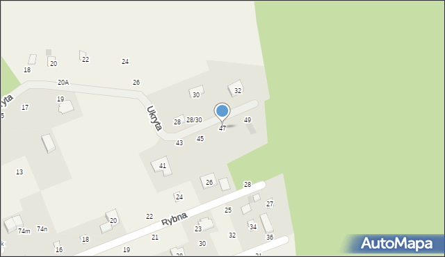 Janówka, Ukryta, 47, mapa Janówka