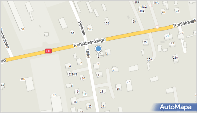 Różan, Uklei Zdzisława Mikołaja, kpt., 1, mapa Różan