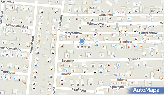 Ciechanów, Ułańska, 27, mapa Ciechanów