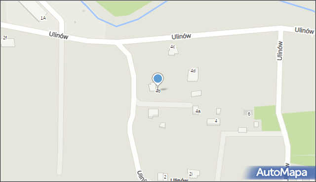 Dąbrowa Tarnowska, Ulinów, 4b, mapa Dąbrowa Tarnowska