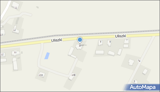 Dobrzyca, Uliszki, 10, mapa Dobrzyca