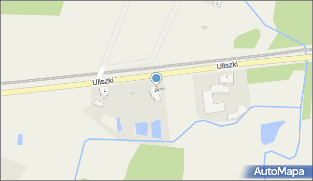 Dobrzyca, Uliszki, 1A, mapa Dobrzyca