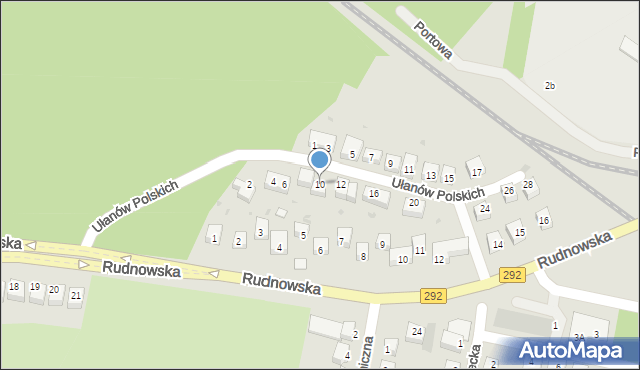 Głogów, Ułanów Polskich, 10, mapa Głogów