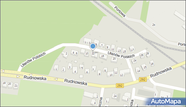 Głogów, Ułanów Polskich, 12, mapa Głogów