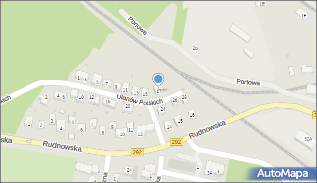 Głogów, Ułanów Polskich, 17, mapa Głogów