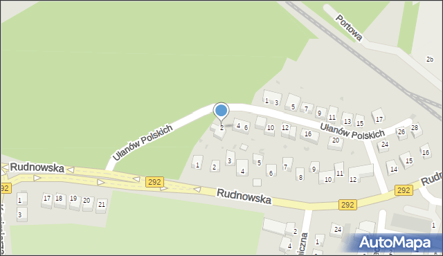 Głogów, Ułanów Polskich, 2, mapa Głogów