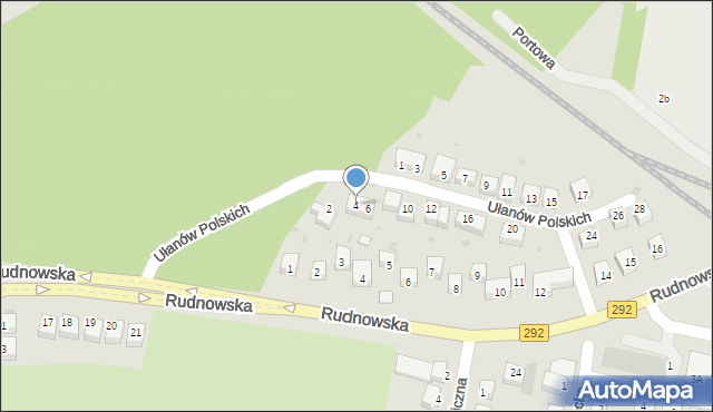 Głogów, Ułanów Polskich, 4, mapa Głogów