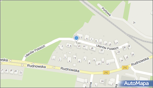 Głogów, Ułanów Polskich, 8, mapa Głogów