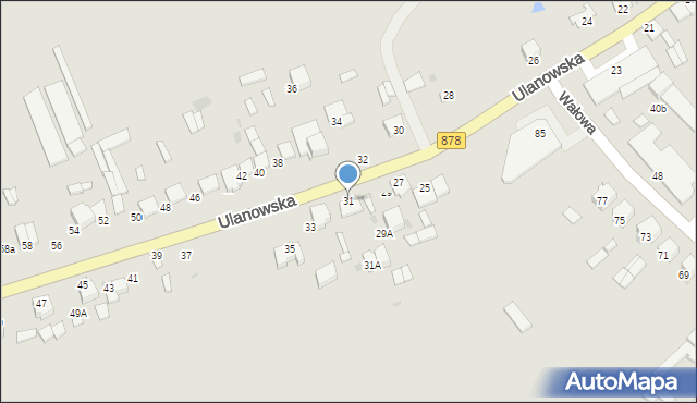 Janów Lubelski, Ulanowska, 31, mapa Janów Lubelski