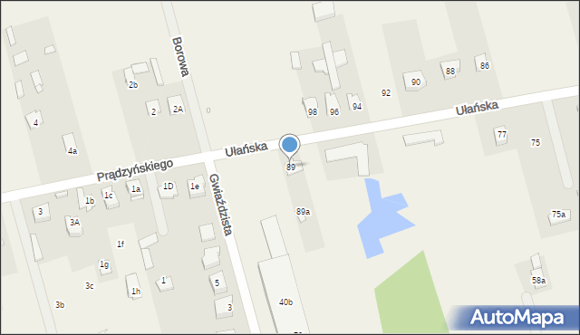 Kobierne, Ułańska, 89, mapa Kobierne