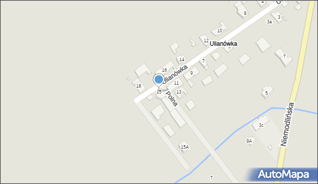 Korfantów, Ulianówka, 15, mapa Korfantów