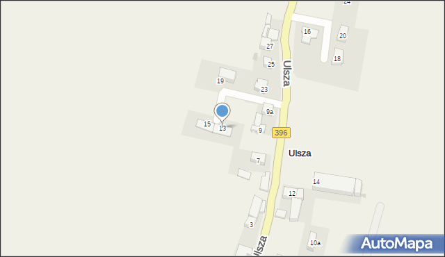 Krzepice, Ulsza, 13, mapa Krzepice