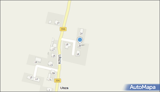 Krzepice, Ulsza, 20, mapa Krzepice