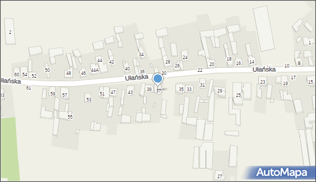 Miedźno, Ułańska, 37, mapa Miedźno