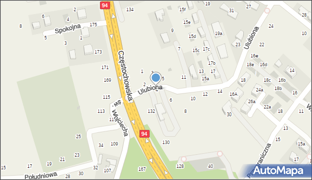 Modlnica, Ulubiona, 4, mapa Modlnica