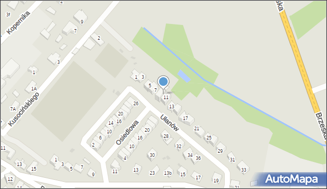 Niepołomice, Ułanów, 9, mapa Niepołomice