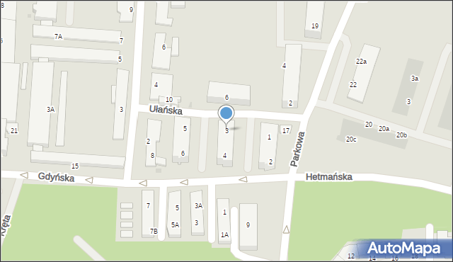 Świdnica, Ułańska, 3, mapa Świdnicy