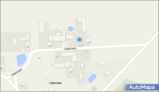 Ułanowo, Ułanowo, 11, mapa Ułanowo