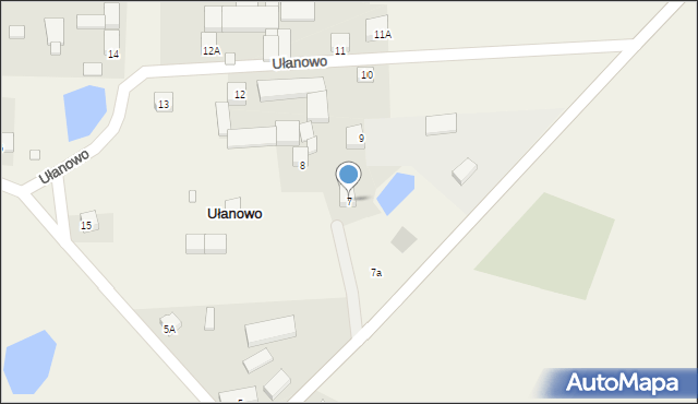 Ułanowo, Ułanowo, 7, mapa Ułanowo