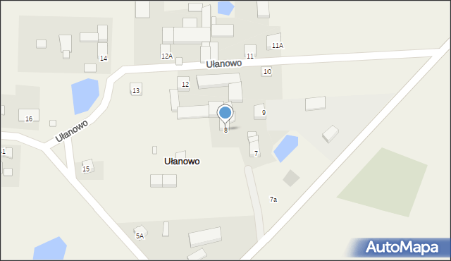 Ułanowo, Ułanowo, 8, mapa Ułanowo