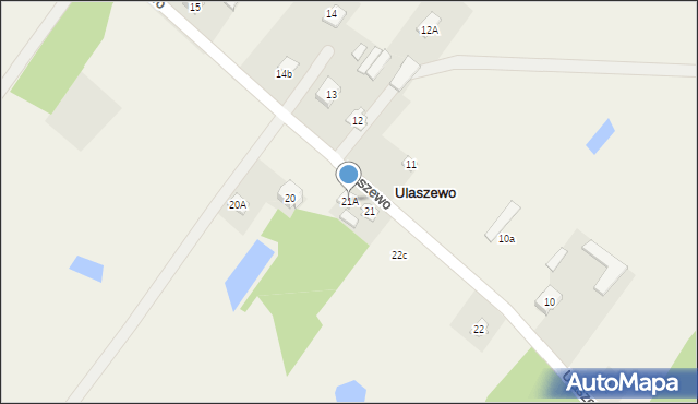 Ulaszewo, Ulaszewo, 21A, mapa Ulaszewo