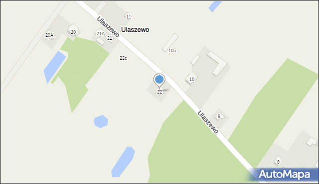 Ulaszewo, Ulaszewo, 22, mapa Ulaszewo