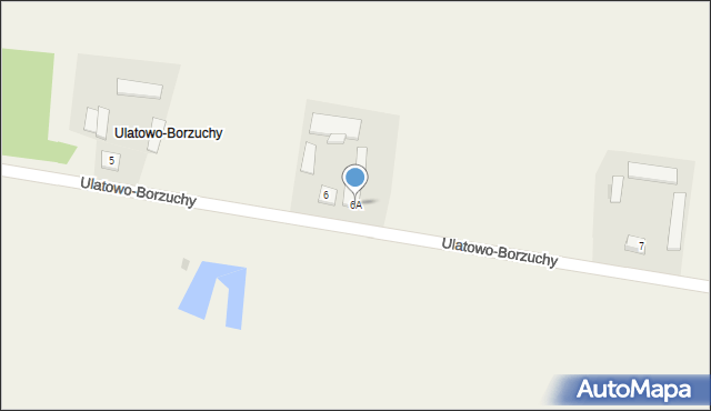 Ulatowo-Borzuchy, Ulatowo-Borzuchy, 6A, mapa Ulatowo-Borzuchy