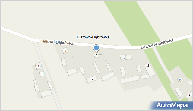 Ulatowo-Dąbrówka, Ulatowo-Dąbrówka, 8, mapa Ulatowo-Dąbrówka