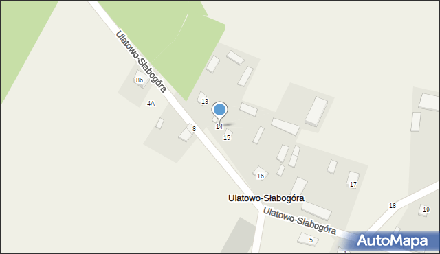 Ulatowo-Słabogóra, Ulatowo-Słabogóra, 14, mapa Ulatowo-Słabogóra