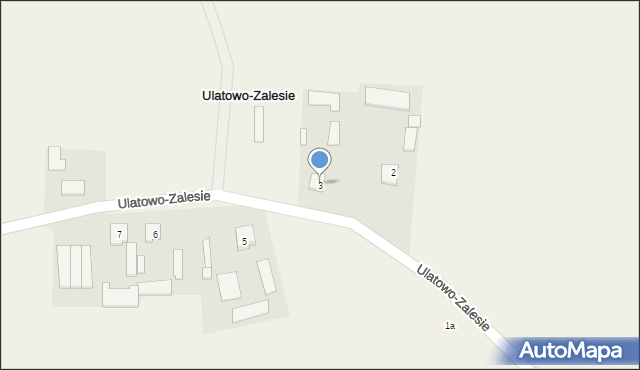 Ulatowo-Zalesie, Ulatowo-Zalesie, 3, mapa Ulatowo-Zalesie