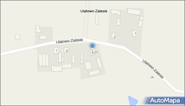 Ulatowo-Zalesie, Ulatowo-Zalesie, 5, mapa Ulatowo-Zalesie