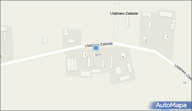 Ulatowo-Zalesie, Ulatowo-Zalesie, 6, mapa Ulatowo-Zalesie