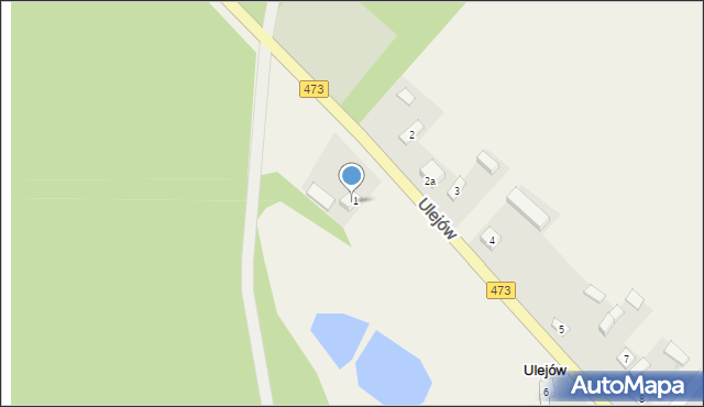 Ulejów, Ulejów, 1a, mapa Ulejów