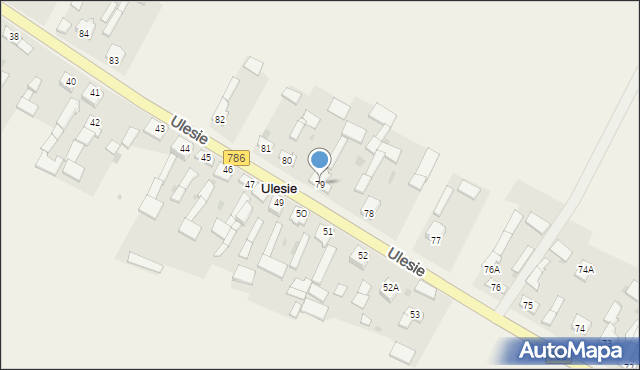 Ulesie, Ulesie, 79, mapa Ulesie