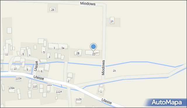 Ulesie, Ulesie, 1D, mapa Ulesie