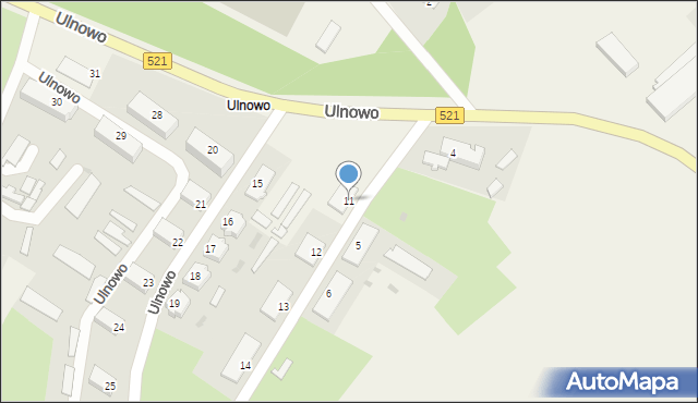 Ulnowo, Ulnowo, 11, mapa Ulnowo