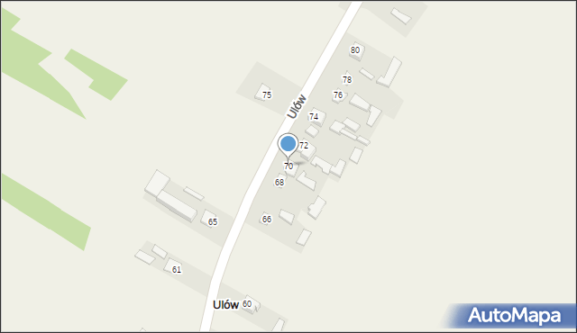 Ulów, Ulów, 70, mapa Ulów