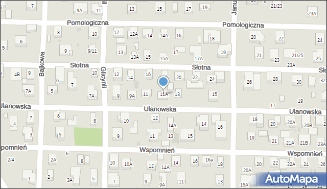 Warszawa, Ulanowska, 11A, mapa Warszawy